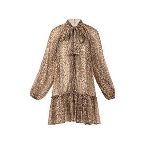 NEW BEULAHSTYLE women's sheer mini dress in leopard